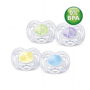 Suzeta Free Flow 0-6 luni Contemporane (2 BUC) 0% BPA
