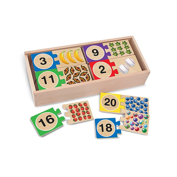 Puzzle din lemn pentru invatarea numerelor
