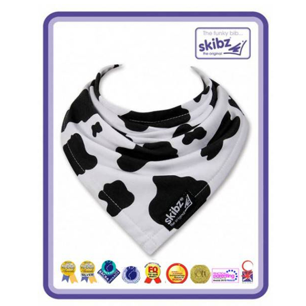 Baveta/Esarfa bebe Black&White Cow