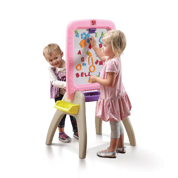 Sevalet de scris vertical All Around Easel For Two (Pink)
