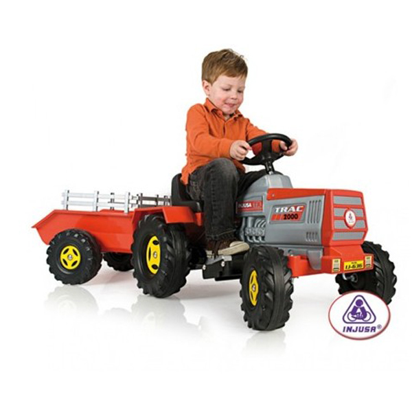 Tractor electric copii cu remorca 6 v