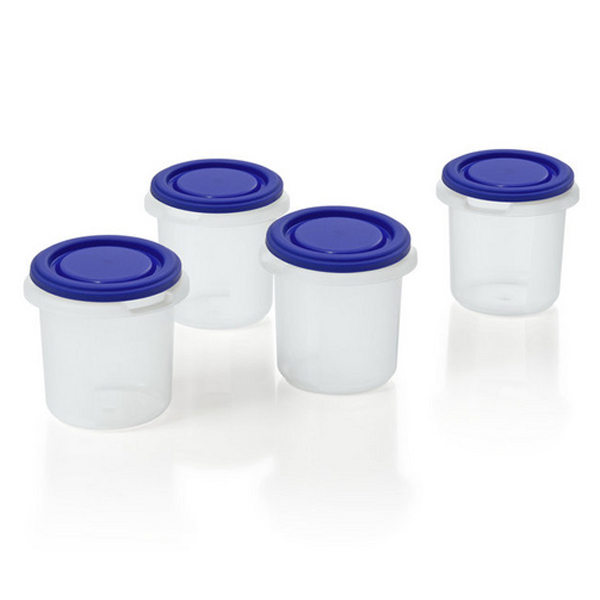 Set recipiente ermetice si geanta termoizolanta HermifreshSet 4 recipiente plastic BPA free Blue