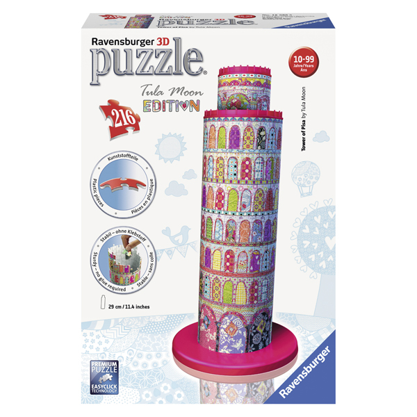 Puzzle 3D  Turnul din Pisa - Colorat, 216 Piese