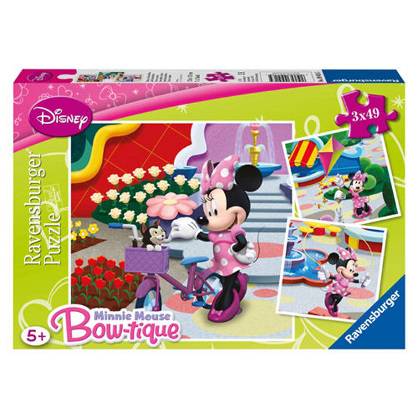 Puzzle Minni Mouse Bow-tique, 3x49 piese