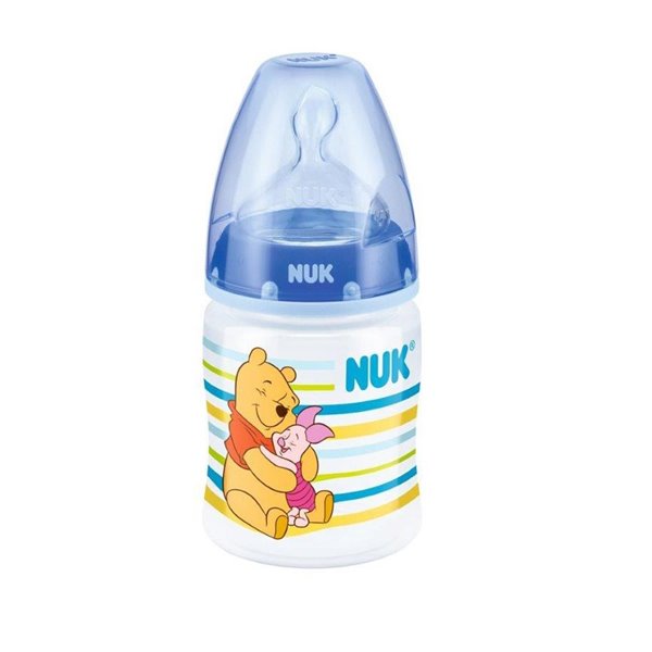 Disney Winnie the Pooh Biberon First Choice Plus din PP 150 ml+Tetina silicon orificiu Mediu mar.1(0