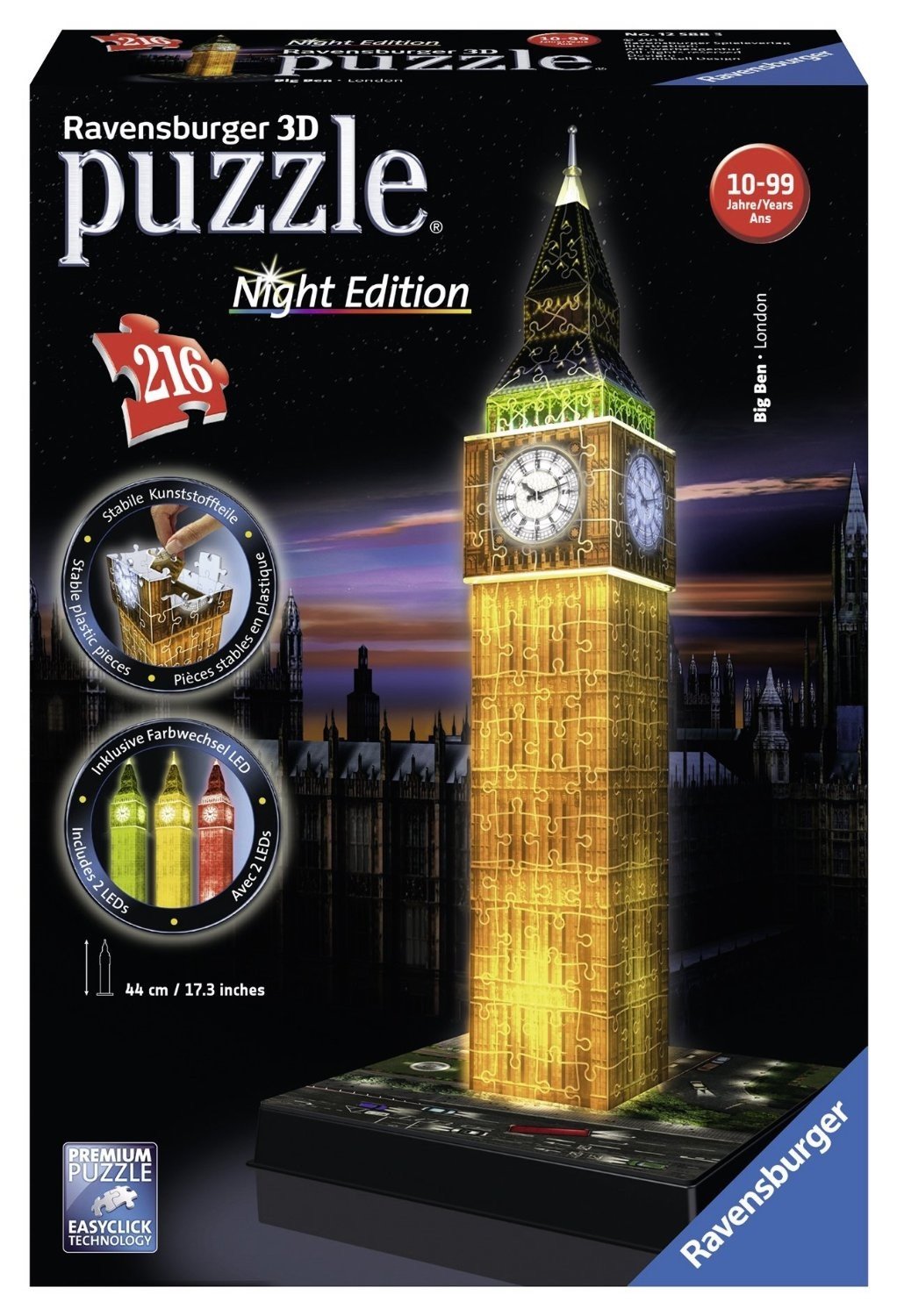 Puzzle Big Ben Luminoasa 3D - 216 piese